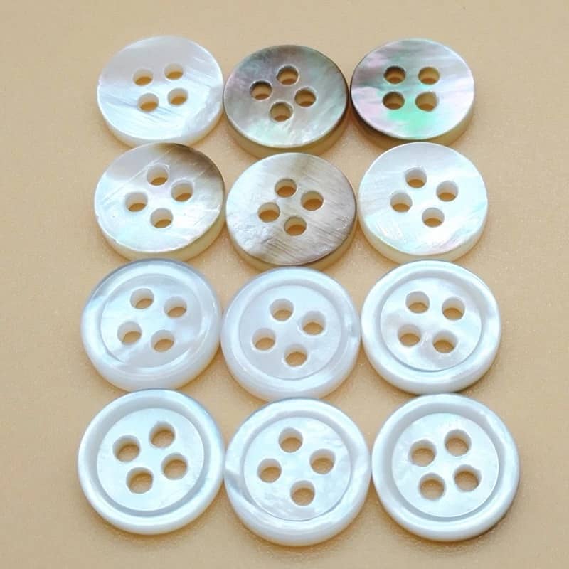 Valkoinen Butterfly Shell Button